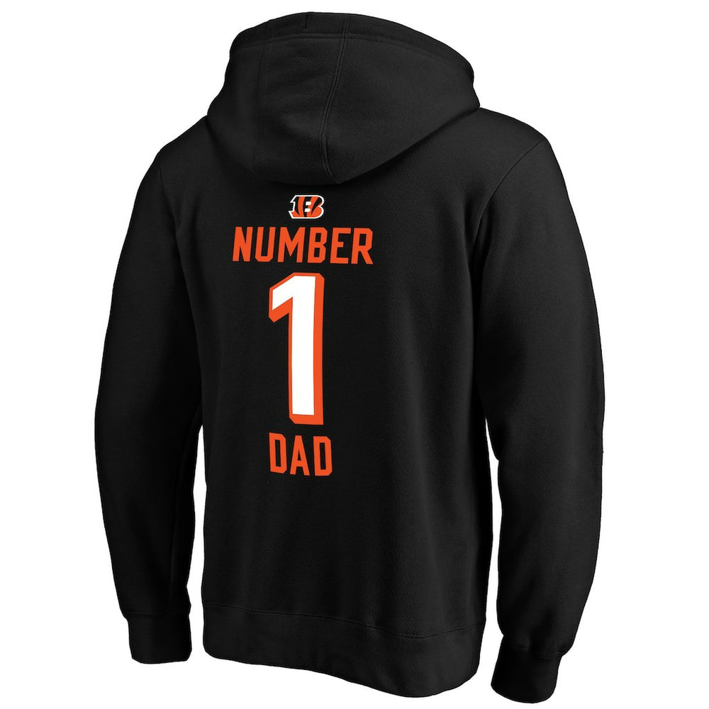 Cincinnati Bengals #1 Dad Pullover Hoodie - Black cheap