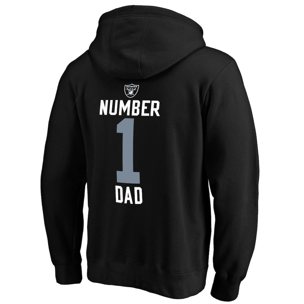 Las Vegas Raiders #1 Dad Pullover Hoodie - Black on sale