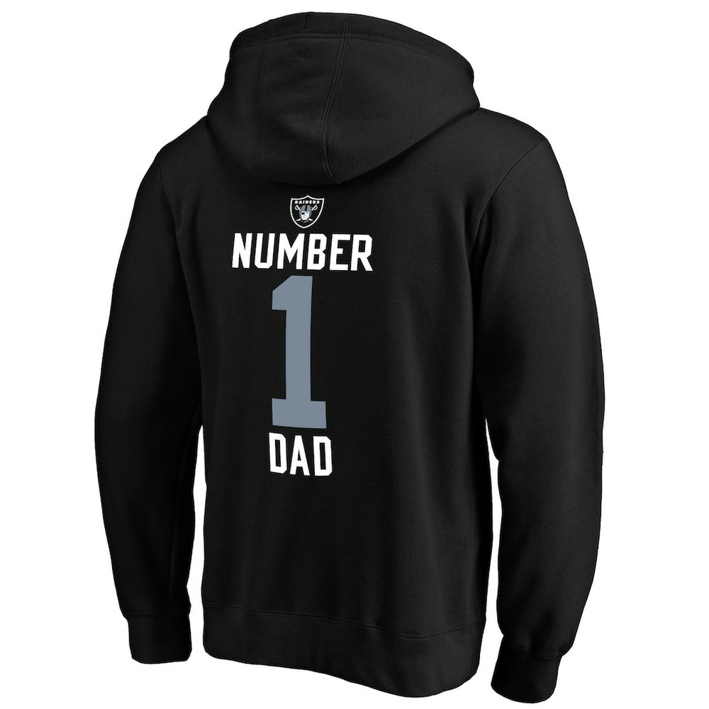 Las Vegas Raiders #1 Dad Pullover Hoodie - Black on sale