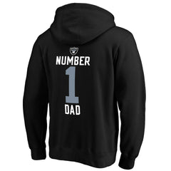 Las Vegas Raiders #1 Dad Pullover Hoodie - Black on sale