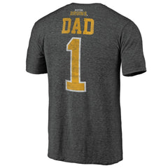 Boston Bruins Greatest Dad Tri-Blend T-Shirt - Charcoal T-shirts