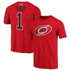 Carolina Hurricanes Greatest Dad Tri-Blend T-Shirt - Red T-shirts
