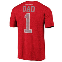 Detroit Red Wings Greatest Dad Tri-Blend T-Shirt - Red T-shirts
