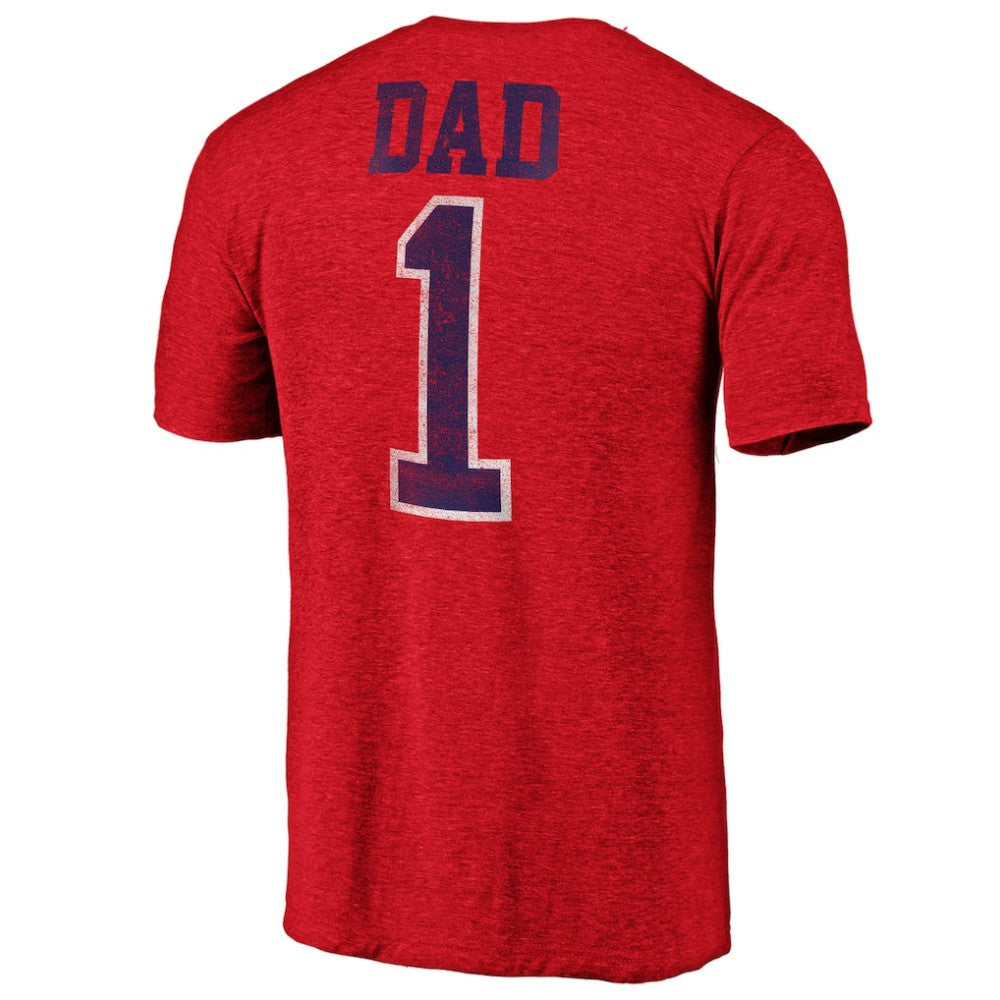 Montreal Canadiens Greatest Dad Tri-Blend T-Shirt - Red T-shirts