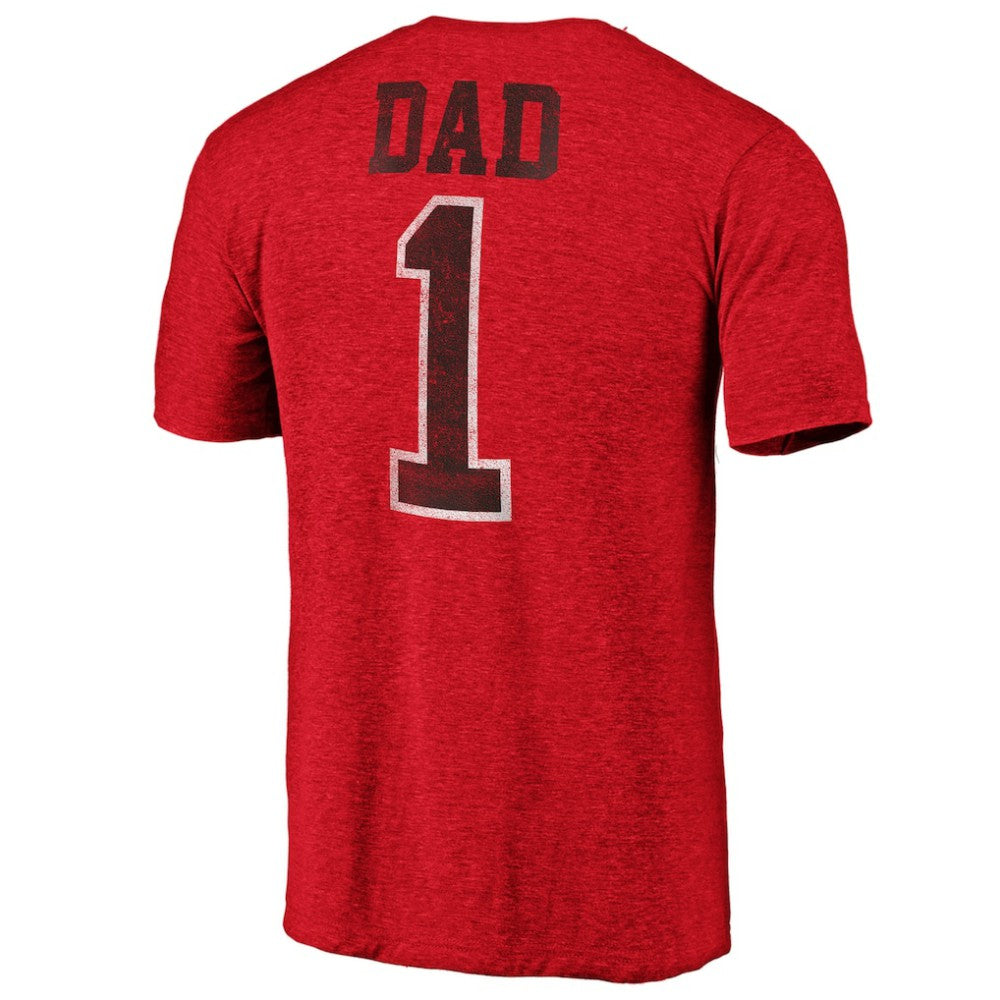 New Jersey Devils Greatest Dad Tri-Blend T-Shirt - Red T-shirts
