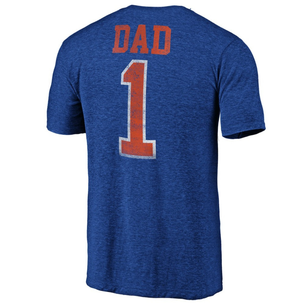 New York Islanders Greatest Dad Tri-Blend T-Shirt - Royal T-shirts