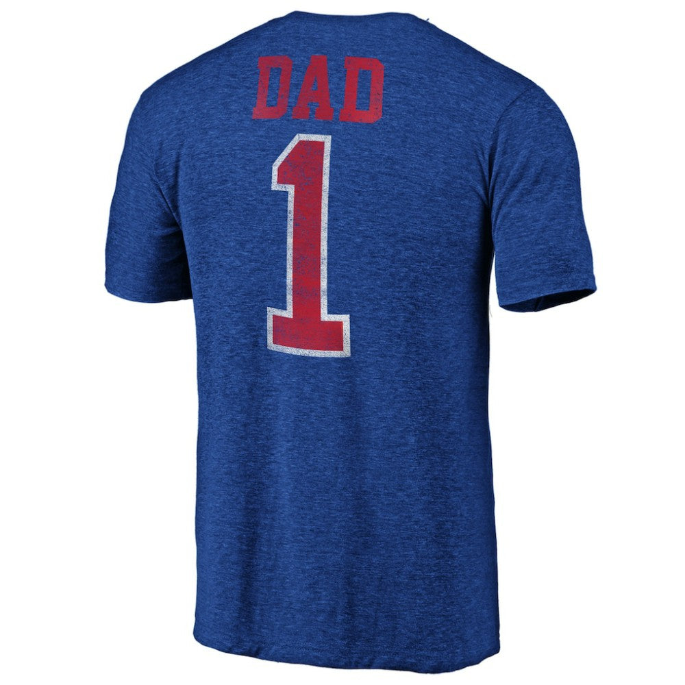 New York Rangers Greatest Dad Tri-Blend T-Shirt - Blue T-shirts