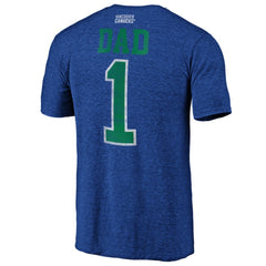 Vancouver Canucks Greatest Dad Tri-Blend T-Shirt - Blue T-shirts