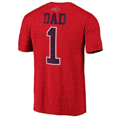 Washington Capitals Greatest Dad Tri-Blend T-Shirt - Red T-shirts