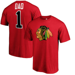 Chicago Blackhawks #1 Dad T-Shirt - Red T-shirts