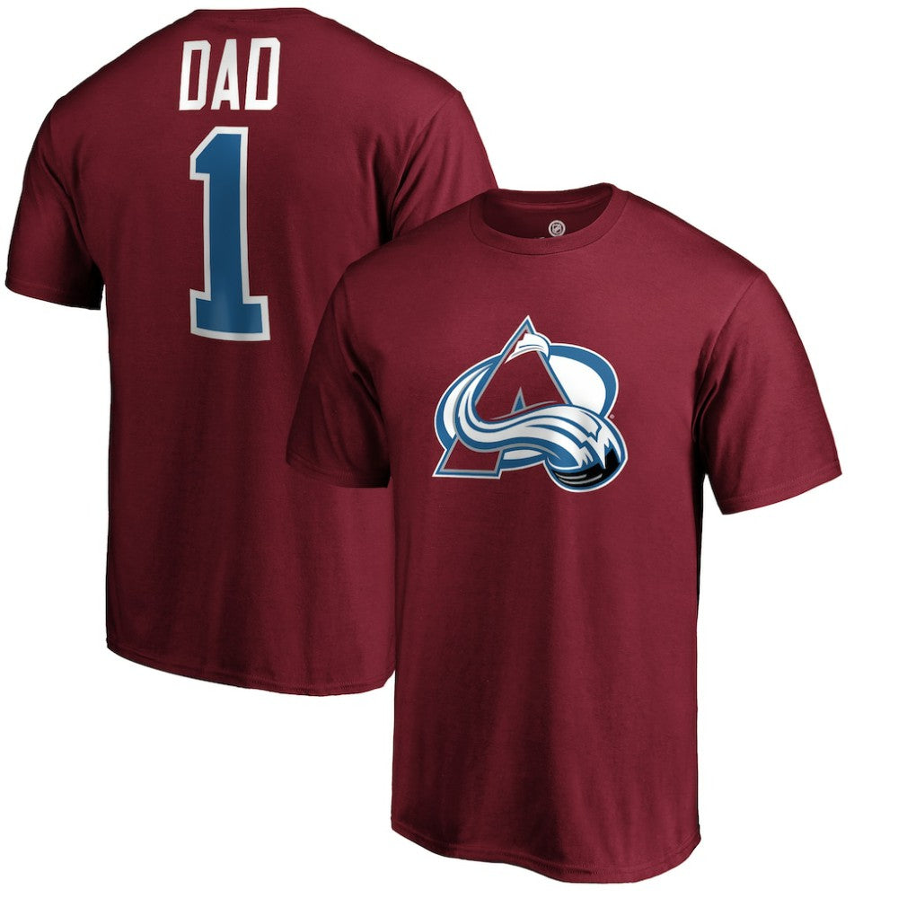 Colorado Avalanche #1 Dad T-Shirt - Burgundy T-shirts