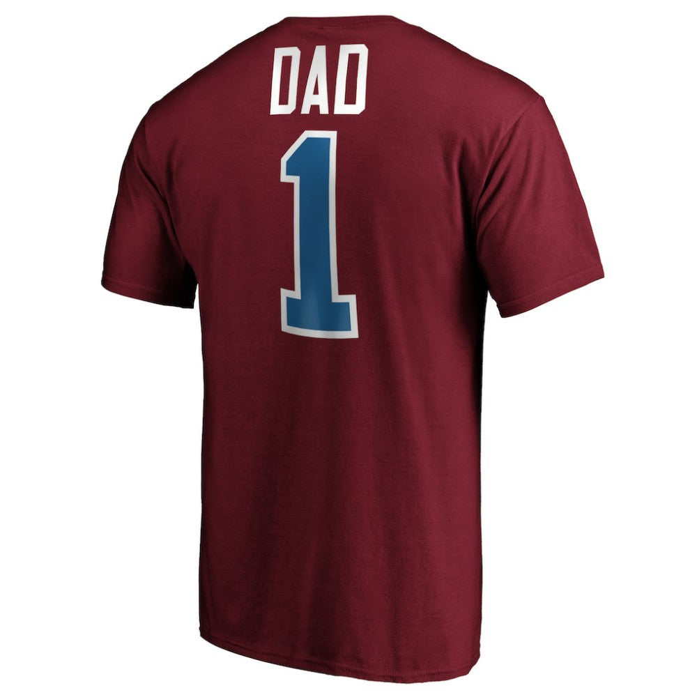 Colorado Avalanche #1 Dad T-Shirt - Burgundy T-shirts