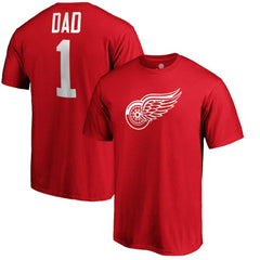 Detroit Red Wings #1 Dad T-Shirt - Red T-shirts