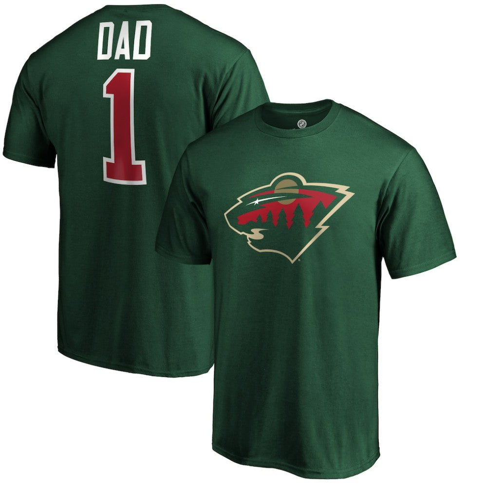 Minnesota Wild #1 Dad T-Shirt - Green T-shirts