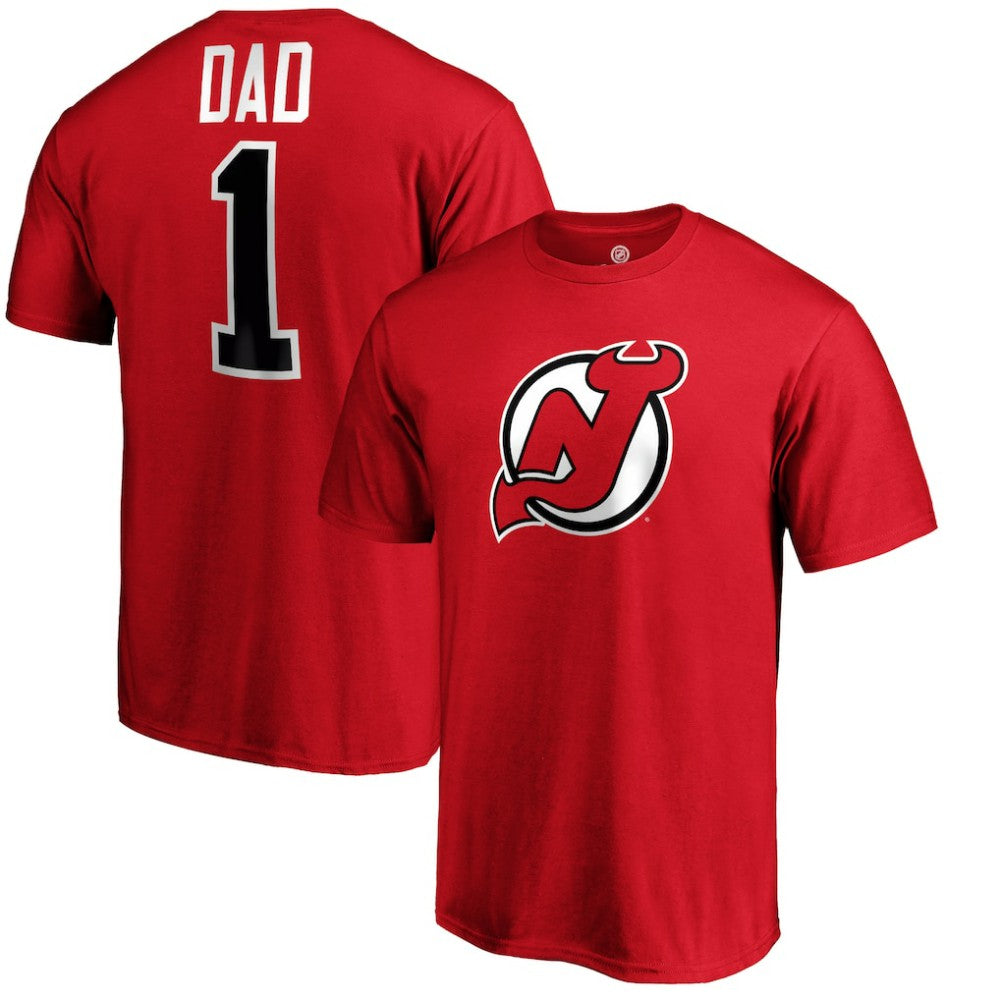 New Jersey Devils #1 Dad T-Shirt - Red T-shirts