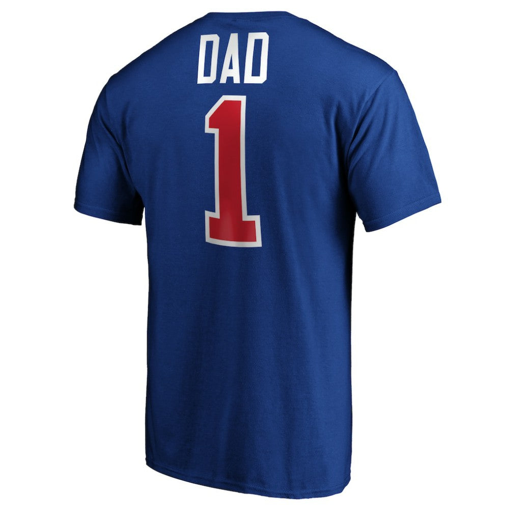 New York Rangers #1 Dad Logo T-Shirt - Blue T-shirts