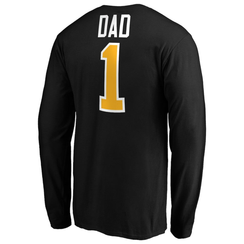 Boston Bruins #1 Dad Long Sleeve T-Shirt - Black T-shirts