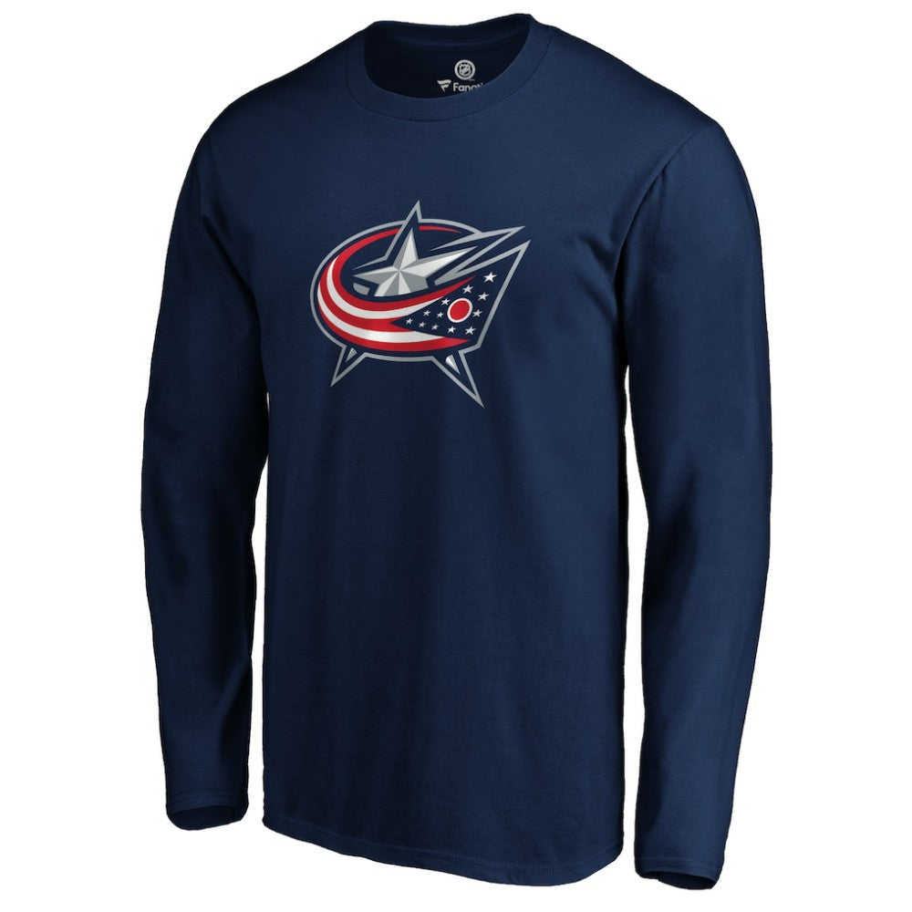 Columbus Blue Jackets #1 Dad Long Sleeve T-Shirt - Navy T-shirts