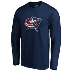 Columbus Blue Jackets #1 Dad Long Sleeve T-Shirt - Navy T-shirts