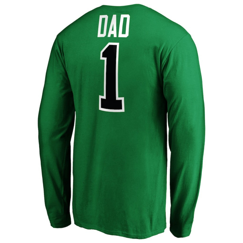 Dallas Stars #1 Dad Long Sleeve T-Shirt - Kelly Green T-shirts