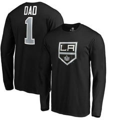 Los Angeles Kings #1 Dad Long Sleeve T-Shirt - Black T-shirts
