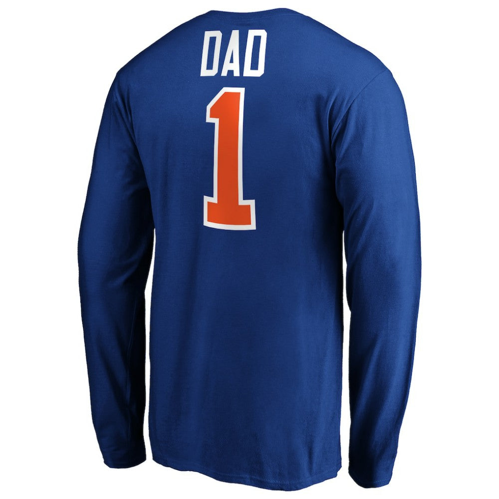 New York Islanders #1 Dad Long Sleeve T-Shirt - Royal T-shirts
