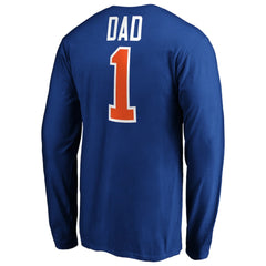 New York Islanders #1 Dad Long Sleeve T-Shirt - Royal T-shirts