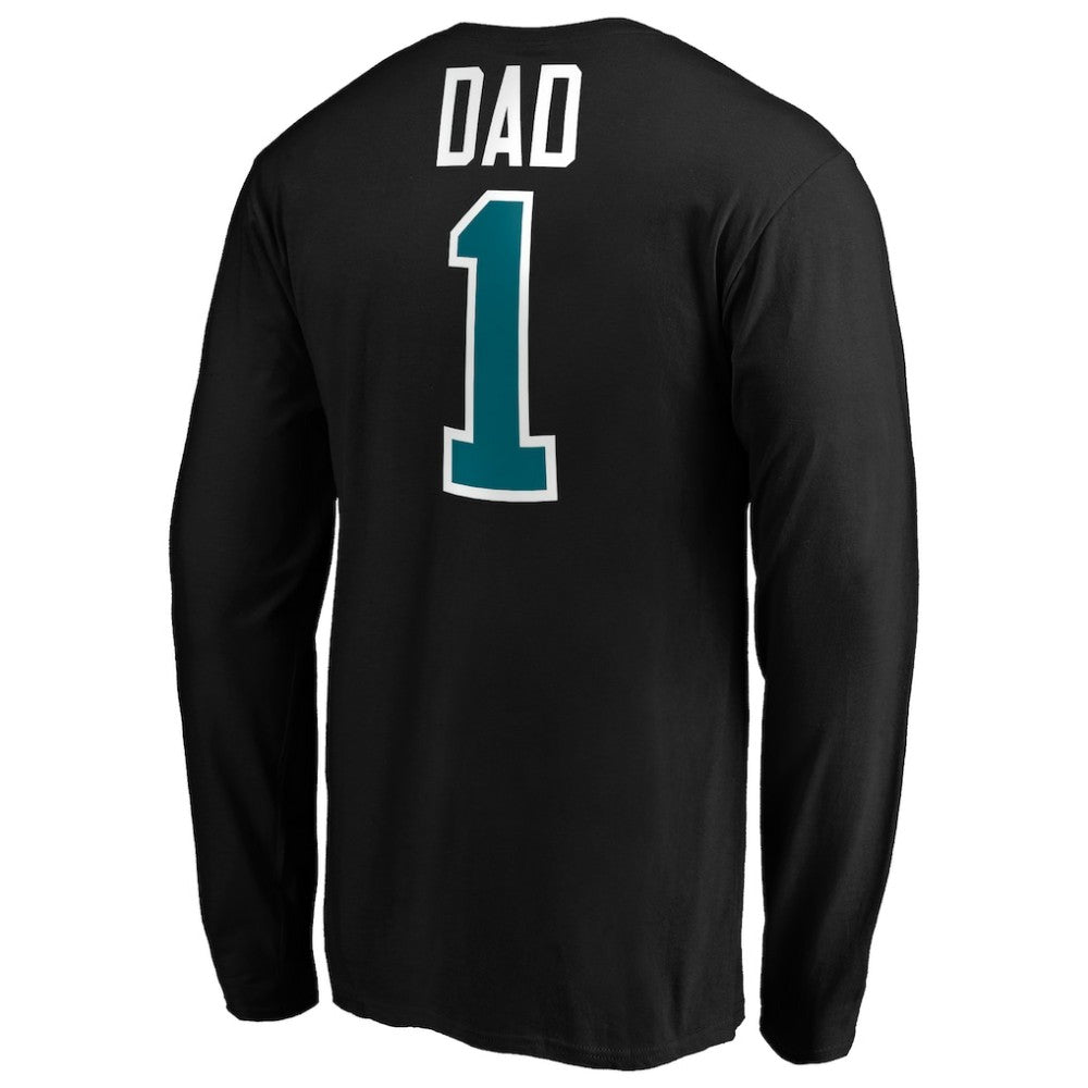 San Jose Sharks #1 Dad Long Sleeve T-Shirt - Black T-shirts