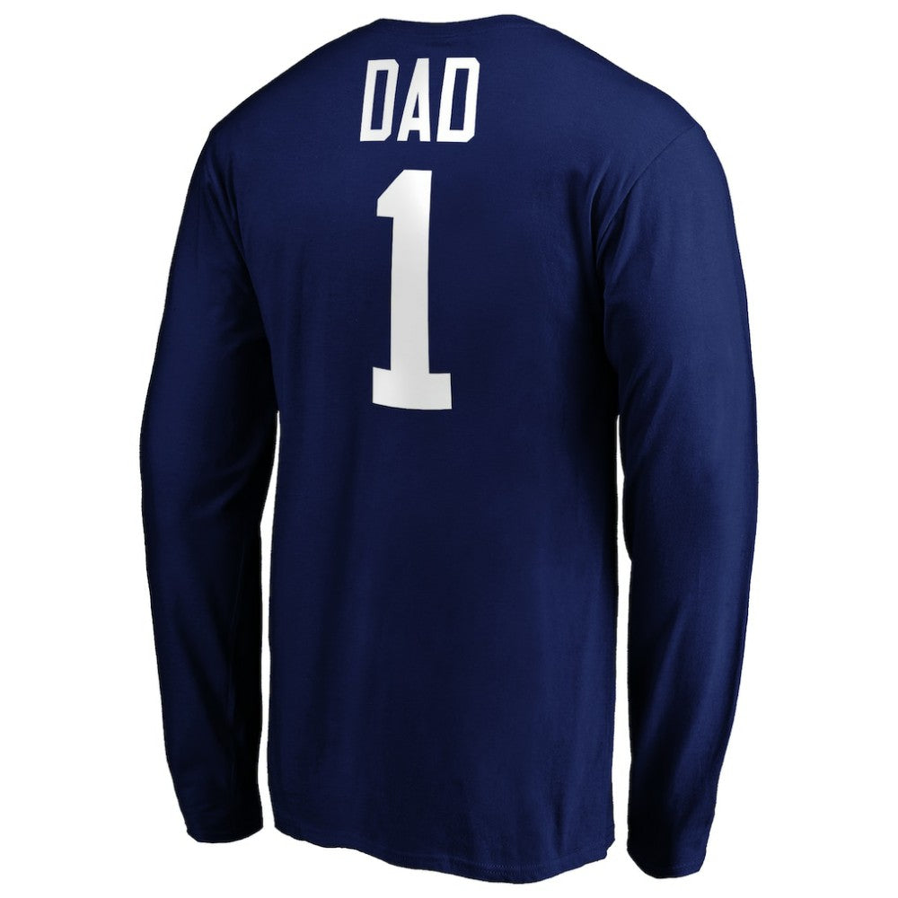 Tampa Bay Lightning #1 Dad Long Sleeve T-Shirt - Blue T-shirts