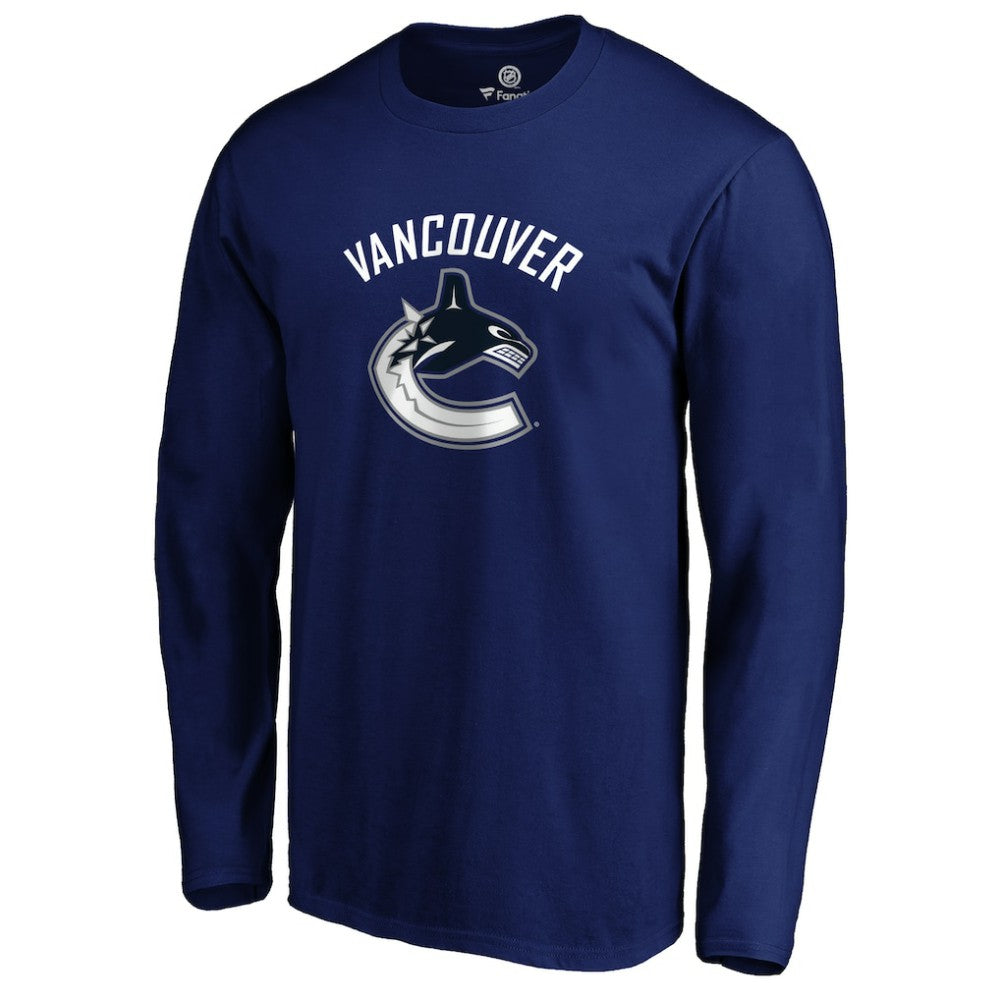 Vancouver Canucks #1 Dad Long Sleeve T-Shirt - Blue T-shirts
