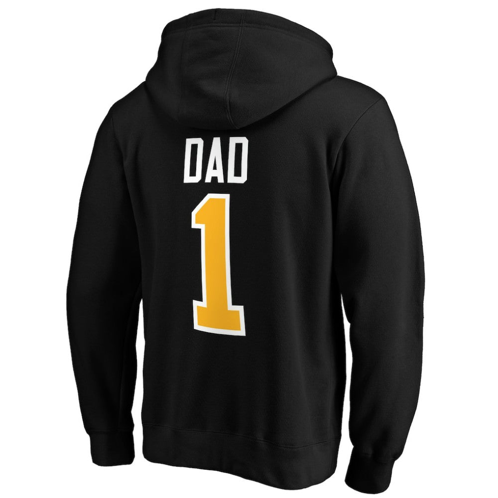 Boston Bruins #1 Dad Pullover Hoodie - Black Hoodies