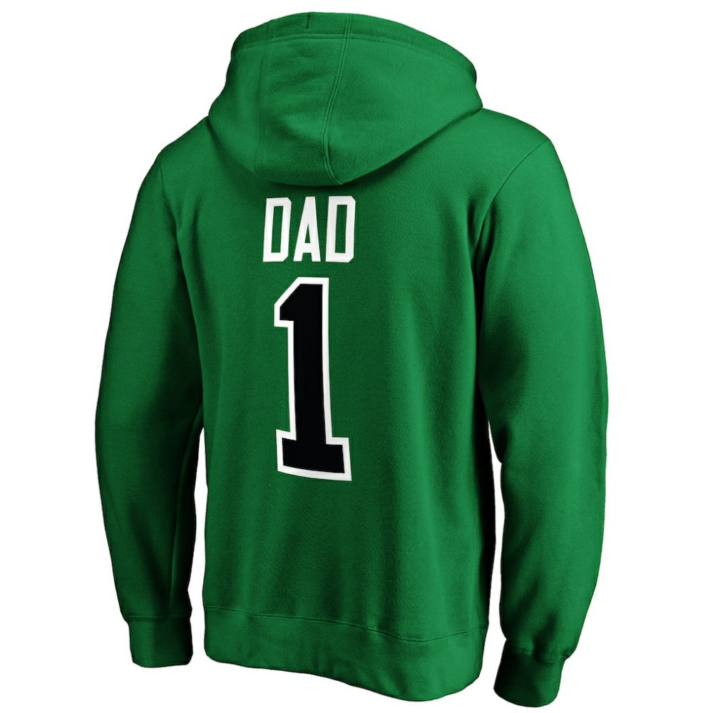 Dallas Stars #1 Dad Pullover Hoodie - Kelly Green Hoodies