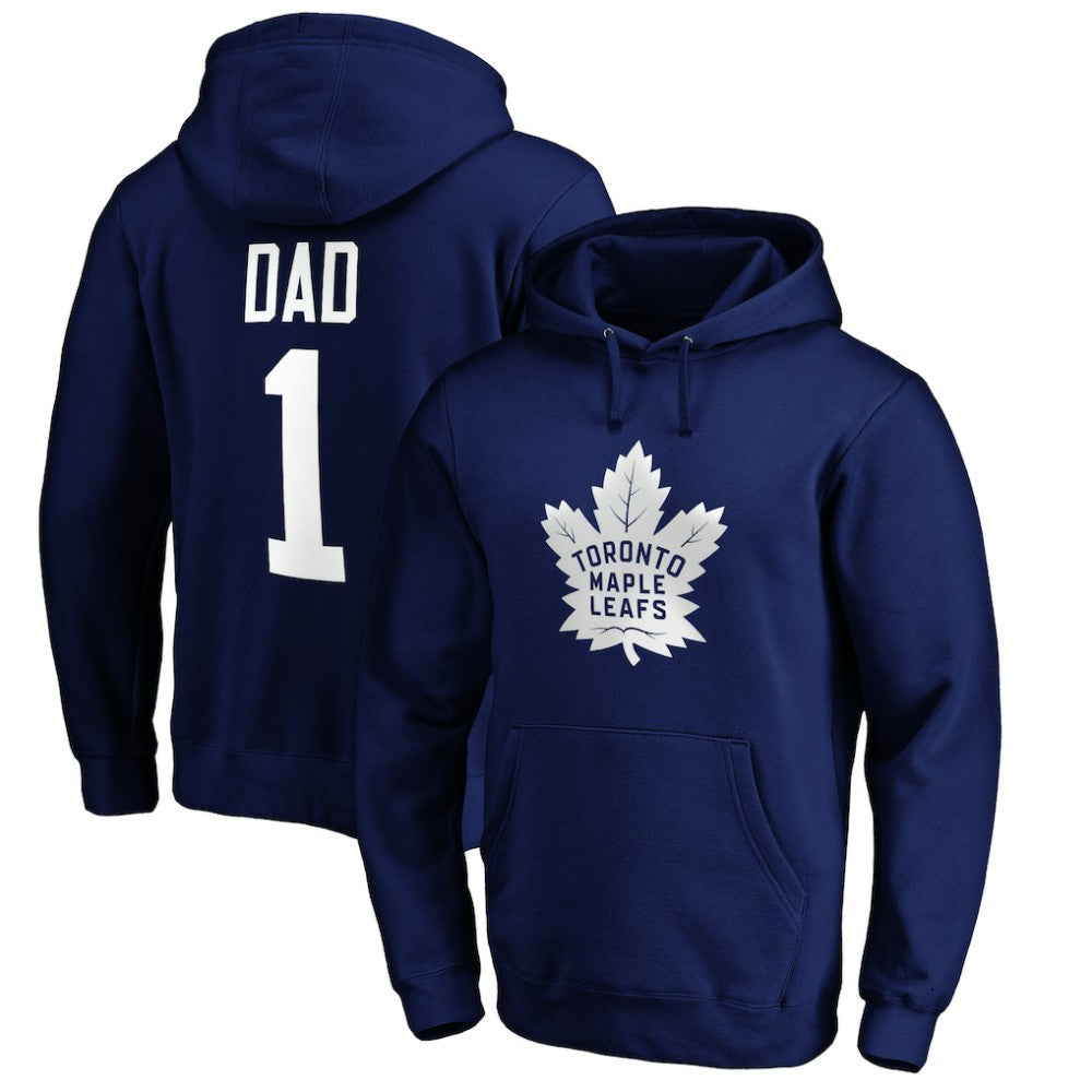 Toronto Maple Leafs #1 Dad Pullover Hoodie - Blue Hoodies