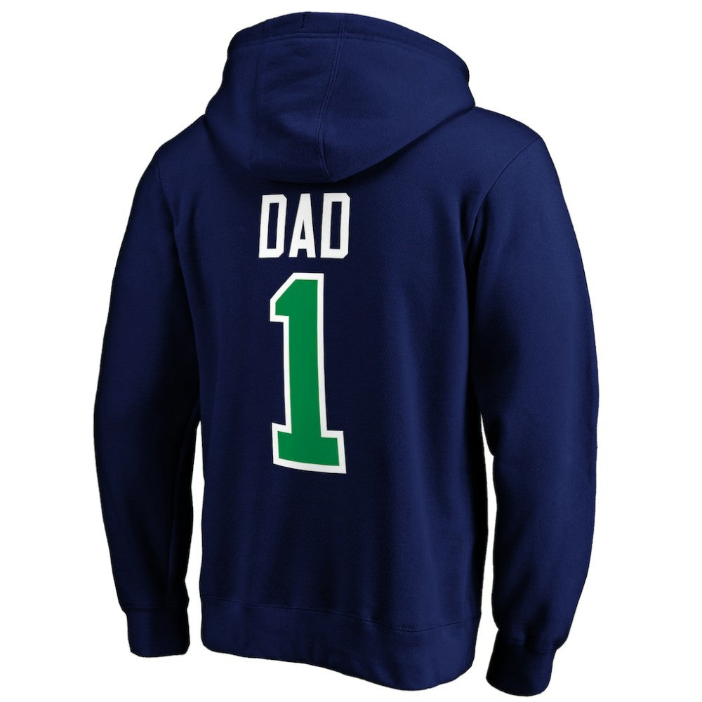 Vancouver Canucks #1 Dad Pullover Hoodie - Blue Hoodies