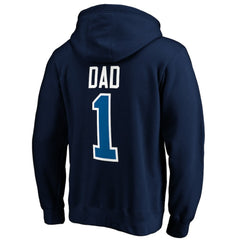 Winnipeg Jets #1 Dad Pullover Hoodie - Navy Hoodies