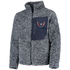 Washington Capitals Girls Youth Fan Gear Sherpa Full-Zip Jacket - Navy Jackets