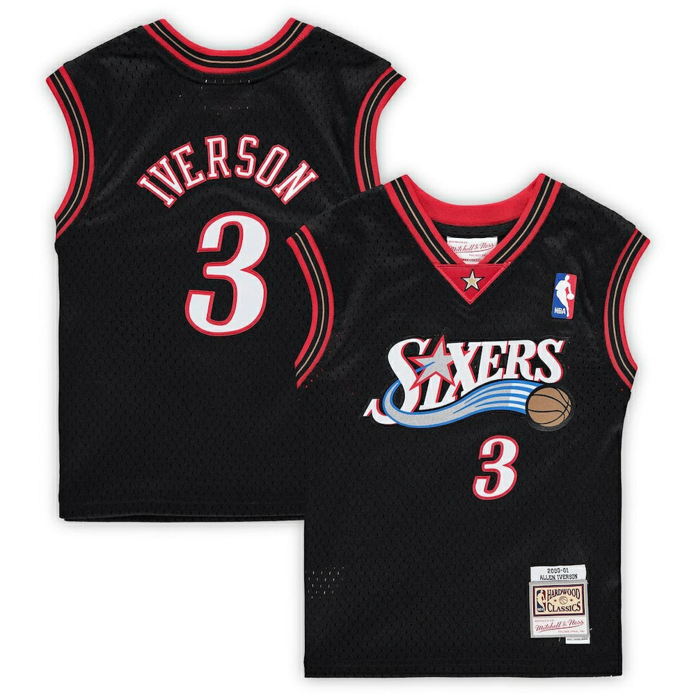 Allen Iverson Philadelphia 76ers Preschool 2000-2001 Hardwood Classics Throwback Team Jersey - Black outlet