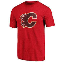 Calgary Flames Greatest Dad Tri-Blend T-Shirt - Red T-shirts