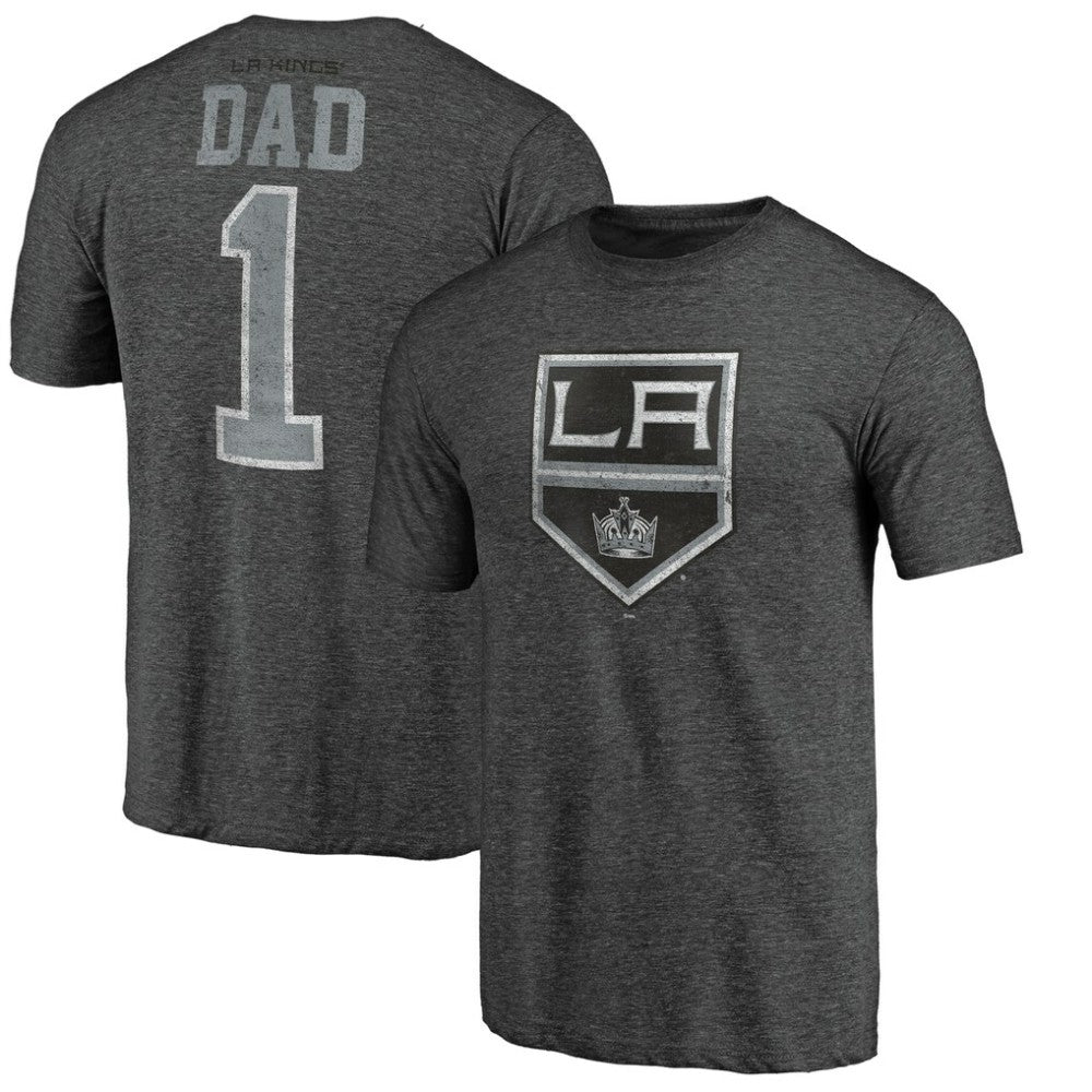 Los Angeles Kings Greatest Dad Tri-Blend T-Shirt - Charcoal T-shirts