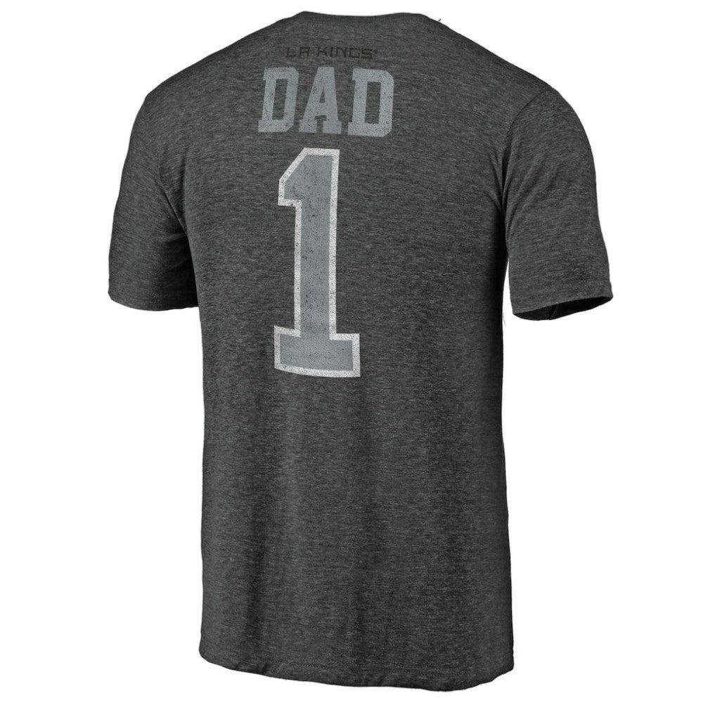 Los Angeles Kings Greatest Dad Tri-Blend T-Shirt - Charcoal T-shirts