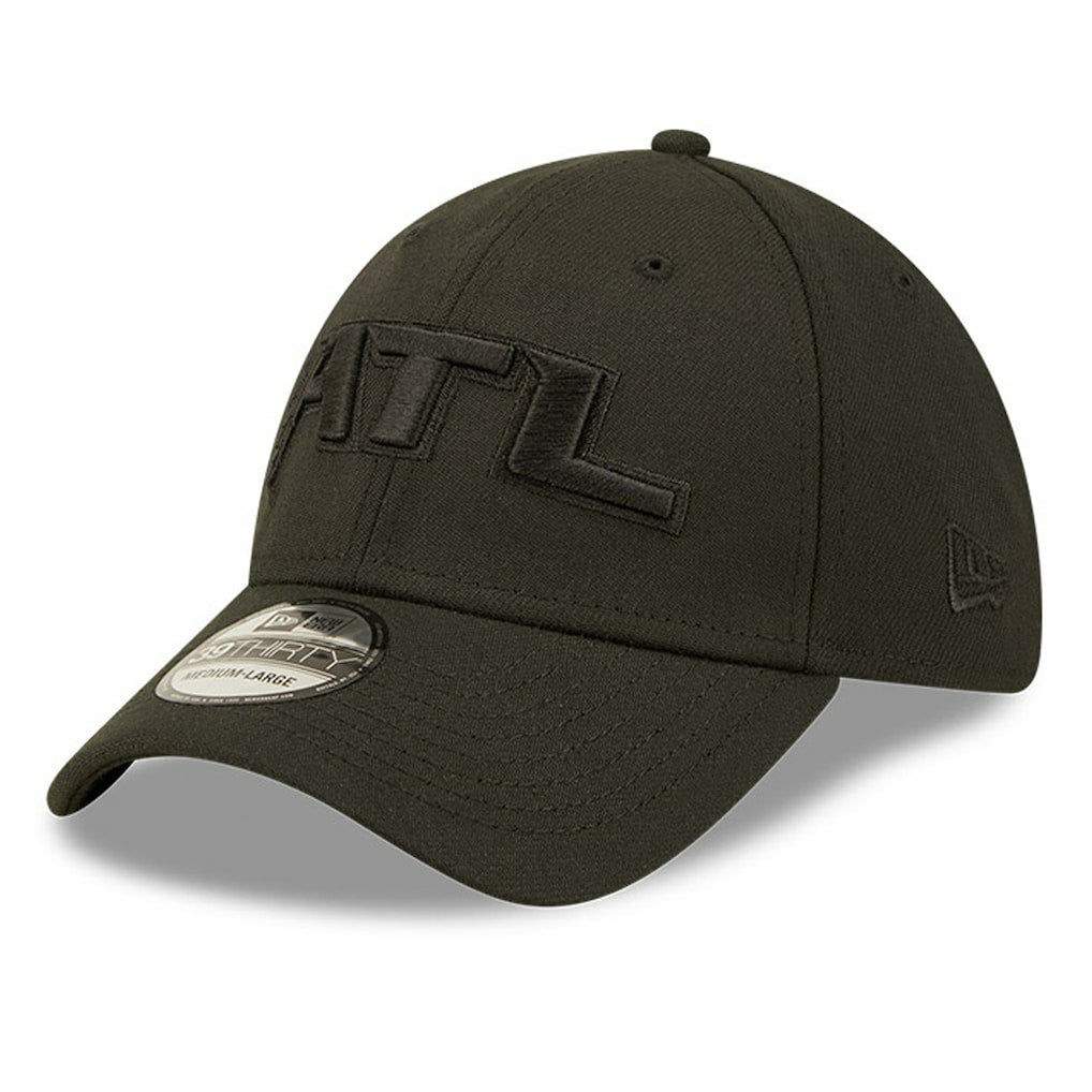 Atlanta Falcons New Era Black On Black Alternate Logo 39THIRTY Flex Hat cheap