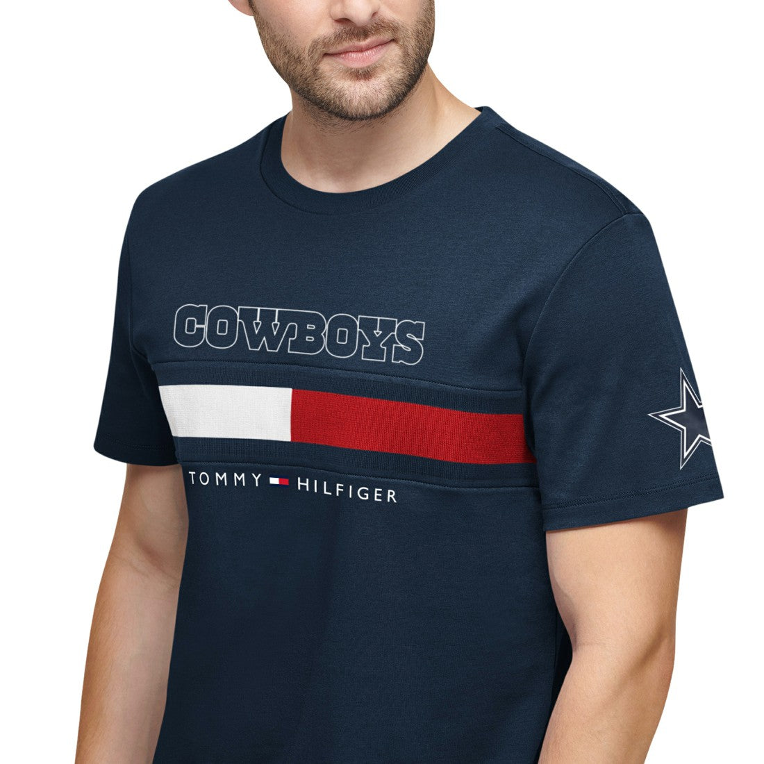Dallas Cowboys Tommy Hilfiger Insert T-Shirt - Navy on sale