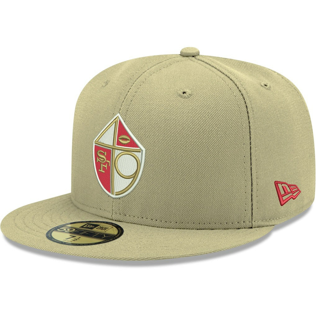 San Francisco 49ers New Era Omaha Throwback 59FIFTY Fitted Hat - Gold cheap