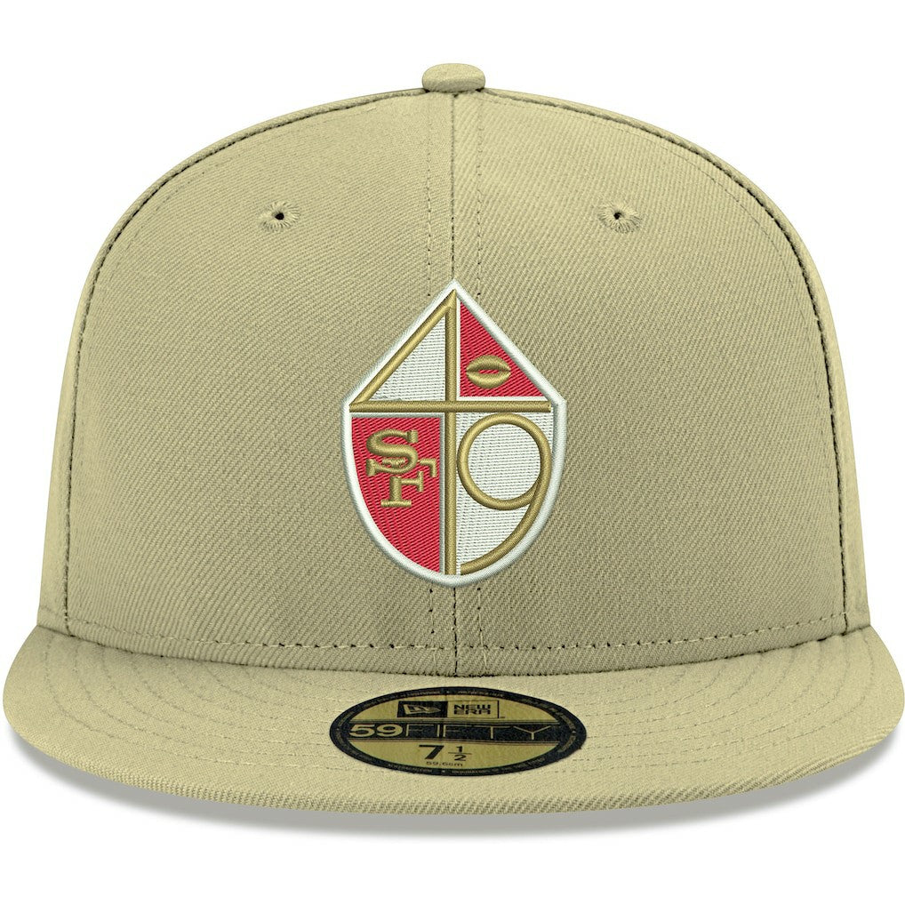 San Francisco 49ers New Era Omaha Throwback 59FIFTY Fitted Hat - Gold cheap