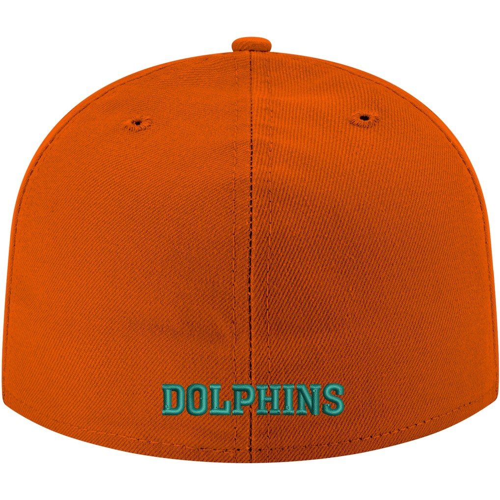 Miami Dolphins New Era Omaha Throwback 59FIFTY Fitted Hat - Orange cheap