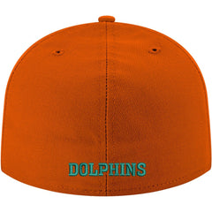 Miami Dolphins New Era Omaha Throwback 59FIFTY Fitted Hat - Orange cheap