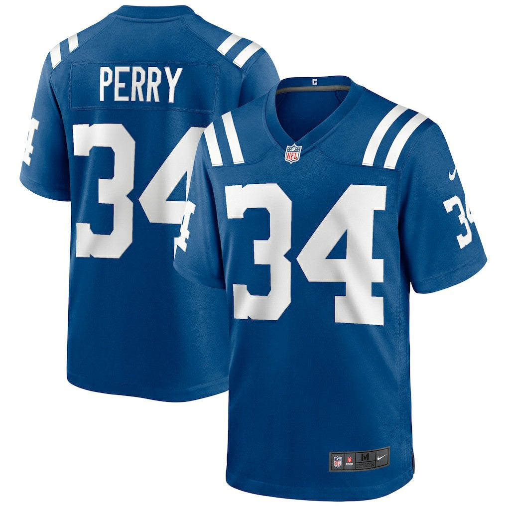Joe Perry Indianapolis Colts Game Retired Player Jersey - Royal for sale