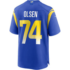 Merlin Olsen Los Angeles Rams Game Retired Player Jersey - Royal for sale
