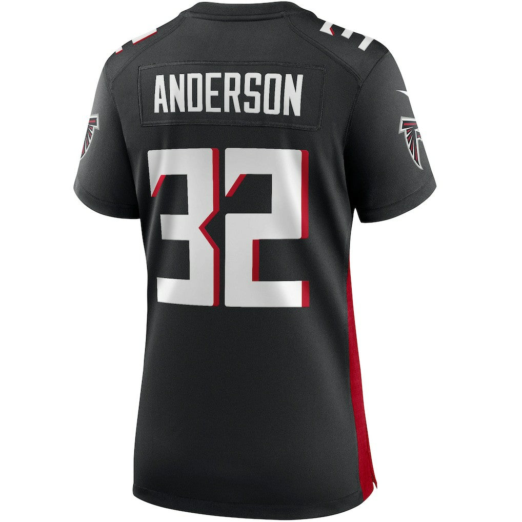 Jamal Anderson Atlanta Falcons Women's Game Retired Player Jersey - Black on sale