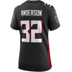 Jamal Anderson Atlanta Falcons Women's Game Retired Player Jersey - Black on sale